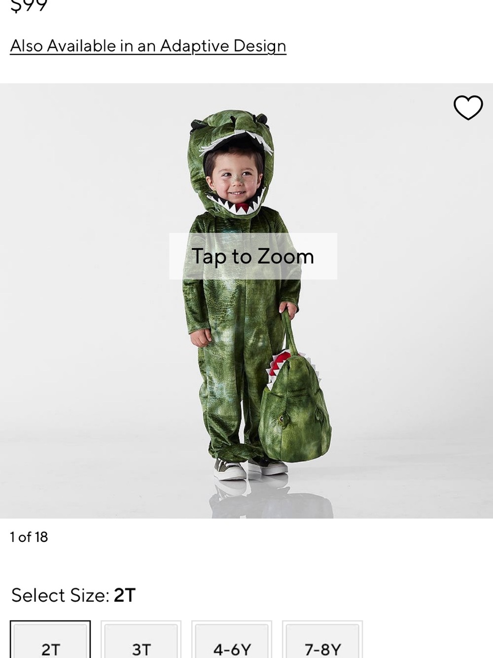 Pottery Barn Kids Green Dinosaur Hooded Costume lights up